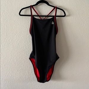 Red/Black Reversible Swimsuit